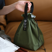 防水帆布饭盒袋便携便当包洋气手提袋上班族带饭专用大容量保温袋