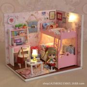 diy手工礼物拼装小屋模型房子创意玩具生日小女生制作屋公主建筑