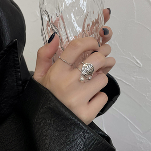 不规则s925纯银食指戒指女ins潮时尚个性小众，设计简约冷淡风指环