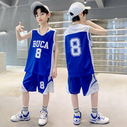 儿童篮球服无袖套装男童夏背心(夏背心)比赛训练队服学生运动8号科比球衣