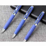 Fashion CROSS LINE FONAIN PEN SILVER RIM CHECKED blue pen 20