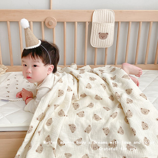 婴儿纱布豆豆绒毯夏季盖毯新生儿安抚宝宝被子儿童毯子幼儿园毛毯