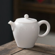 德化羊脂玉白瓷功夫茶壶陶瓷单壶简约家用功夫茶具泡茶壶