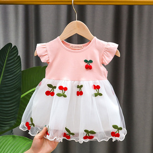 女童连衣裙婴幼儿童洋气蓬蓬，纱裙夏装公主小童宝宝，1周岁礼服裙子