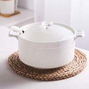 陶瓷汤锅带盖大饭碗北欧风双耳，汤盆家用米饭碗汤窝微波炉专用餐具
