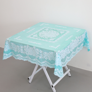 正方桌布PVC塑料防水洗餐桌布家用台布正方形麻将桌垫野餐垫防烫