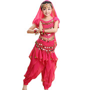短袖旋转裤儿童，印度舞蹈服装演出服女童肚皮舞，新疆舞表演