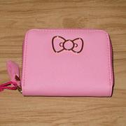日本SanrioHello Kitty Manufatto粉紅交通卡套零錢包硬幣包
