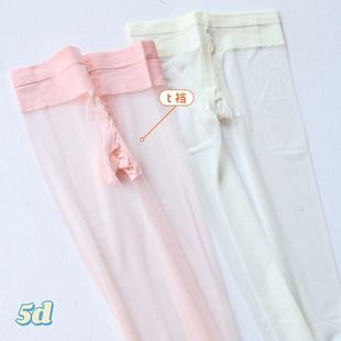 5D乳白色丝袜春夏超薄脚尖透明淡粉色连裤袜T裆肉肤色日系女甜美