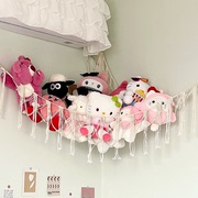毛绒公仔棉花娃娃收纳网兜神器玩具床头墙上儿童房背景墙装饰挂袋