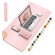 软木鼠标垫纯色皮革电脑键盘，办公桌垫防滑桌面写字垫超大号桌垫