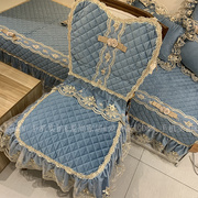 欧式椅子垫坐垫靠垫一体家用餐椅垫套装椅套现代厨房椅子套四季
