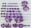天然巴西原矿紫水晶宝石，裸石戒面椭圆，3*4mm-12*16mm镶嵌配石真品