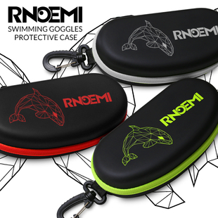 rnoemi泳镜盒游泳眼镜收纳盒防水包泳帽(包泳帽，)袋配件装备speedo专业大框