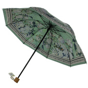 三折叠超大伞面遮阳伞布双层(布，双层)黑胶，防晒抗uv遮阳伞晴雨伞0透光