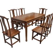 餐厅一桌四椅组合实木，餐桌椅一桌四椅组合小户型快餐桌子榆木小