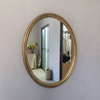 欧式浴室镜美式现代简约梳妆古铜色椭圆卫浴，化妆镜子装饰镜玄关镜