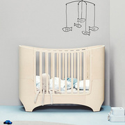 欧式婴儿床弯曲木童床多功能儿童床婴童成长床可拼接大人床可加长