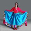 藏族舞裙舞水袖舞蹈服装女袖子甩袖练功服古典水秀演出服长袖成人