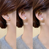 天然珍珠耳钉轻奢高级感925纯银银针耳环女小众设计感耳夹耳饰品