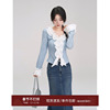 一颗小野莓针织开衫女装早春季2024韩系蕾丝小衫打底长袖上衣