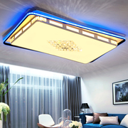 LED 客厅灯具家用套餐组合长方形吸顶灯现代简约大气水晶灯饰