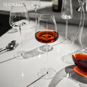 欧式高级红酒杯家用水晶玻璃高脚杯套装勃艮第大肚红酒杯葡萄酒杯