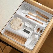 日式桌面透明塑料口红刷化妆品镜柜收纳盒餐具抽屉收纳分隔整理盒