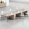 定制四人位办公桌工位，员工桌椅组合电脑卡座办公室，6人职员办公桌4