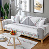 玫瑰园简约现代全棉沙发垫，四季通用防滑布艺坐垫，沙发巾沙发套罩