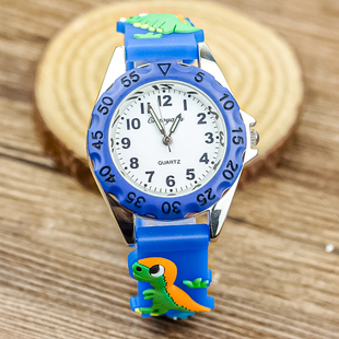 儿童手表3d可爱恐龙夜光，腕表韩版时尚，小朋友男女童学习时间电子表