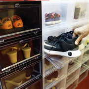 加厚透明鞋盒翻盖展示鞋柜自由组合男女鞋子收纳盒防尘塑料整理