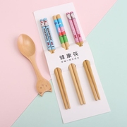 儿童筷子6一12岁木质家用木筷，防滑宝宝筷，小孩5女孩4幼儿园专用8短