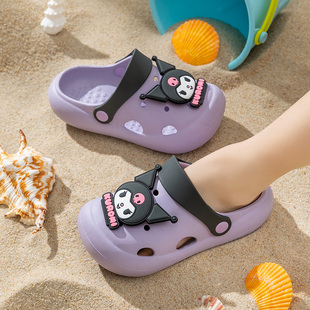 库洛米儿童洞洞鞋夏季女童公主可爱室内防滑中大童外穿沙滩凉拖鞋