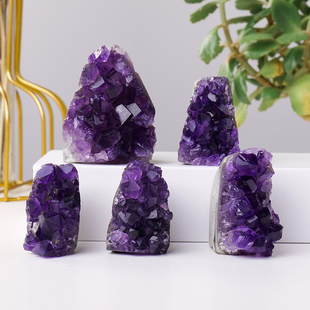天然紫水晶簇摆件紫晶洞紫晶块原石矿物标本家居桌面装饰工艺