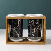 库创意北欧陶瓷筷子筒双筒沥水家用筷子桶筷子盒韩式收纳置物架厂