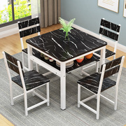 双层四方桌钢化玻璃餐桌椅组合A方桌家用正方型吃饭桌椅储物紧凑
