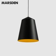 马斯登现代简约黑色单头吊灯餐厅艺术吊灯吧台灯设计师艺术氛围灯