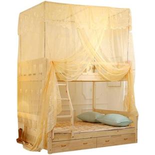 上下床蚊b帐子母床上下铺1.5米一体1.2米实木儿童床双层床高低