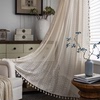 法式蕾丝镂空窗帘遮光免打孔魔术，贴卧室客厅，钩针复古隔断飘窗成品