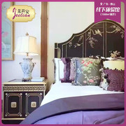 茱莉安法式新古典实木家用双人床欧式复古艺术手绘卧室婚床