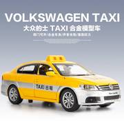 仿真132大众的士taxi汽车，模型合金声光小男孩礼物儿童出租车玩具