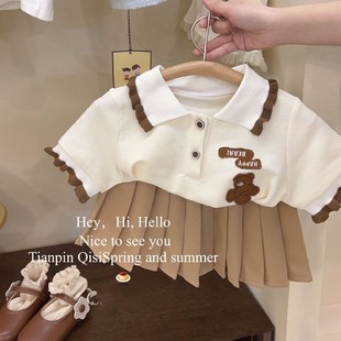 婴儿衣服夏季女童学院风韩国童装裙子半身裙两件套一岁女宝宝夏装