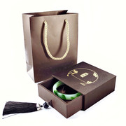 中式复古传承古法黄金手镯，盒子高档珠宝项链翡翠玉器手串包装