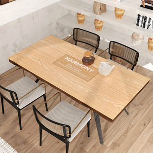 简约自然色木纹防水防油软塑料玻璃桌布家用餐厅咖啡厅餐桌垫