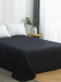 咖啡色床单单件纯色白色被单人双人1.8m灰色简约1.5m学生宿舍床单