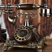 欧式复古电话机座机家用仿古电话机时尚创意老式转盘电话无线插卡