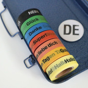 韩国wheniwasyoung彩虹色美纹纸质胶带，纸质英文字母，贴手账素材贴