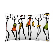 非洲部落舞蹈原始居民手绘抱枕靠枕腰枕沙发靠垫双面含芯礼物