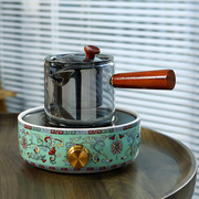 珐琅彩电陶炉煮茶器，耐高温蒸煮玻璃壶烧茶炉，家用煮茶炉泡茶套装